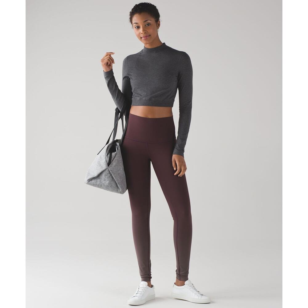Lululemon Wunder Under Pant Hi-Rise Ombre Black Cherry Leggings Women's Size 4 - Picture 11 of 11